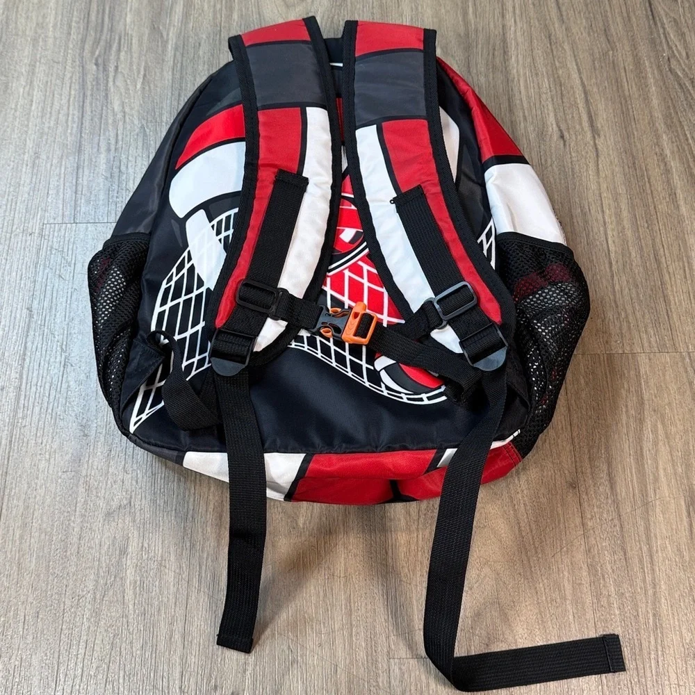 Volleyball Themed Black and Red Backpack